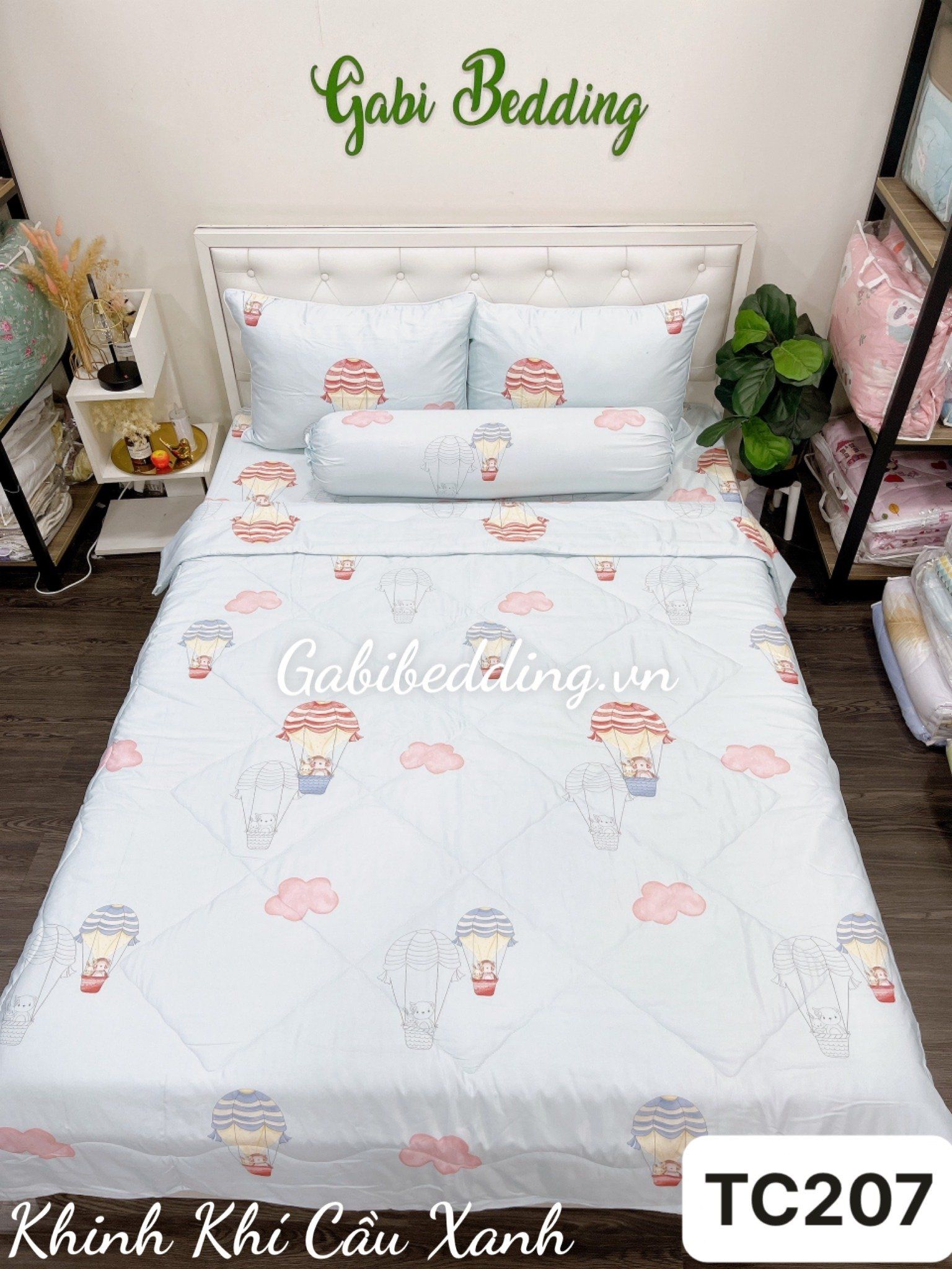 Tencel Khinh Khí Cầu Xanh