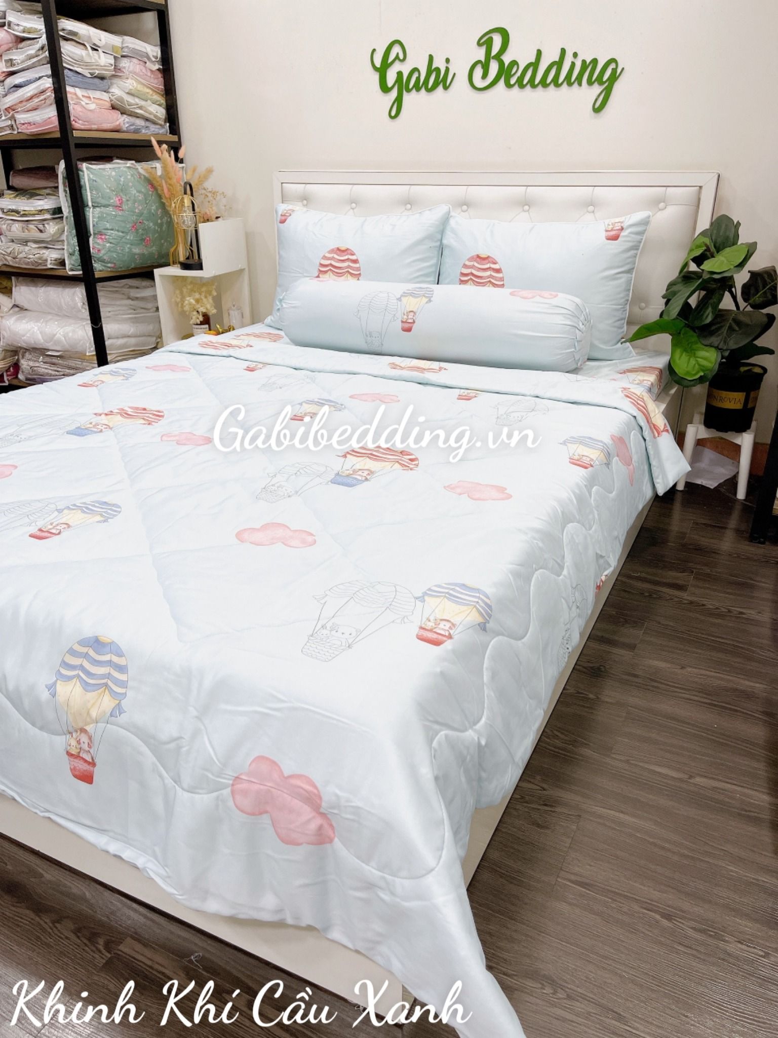 Tencel Khinh Khí Cầu Xanh