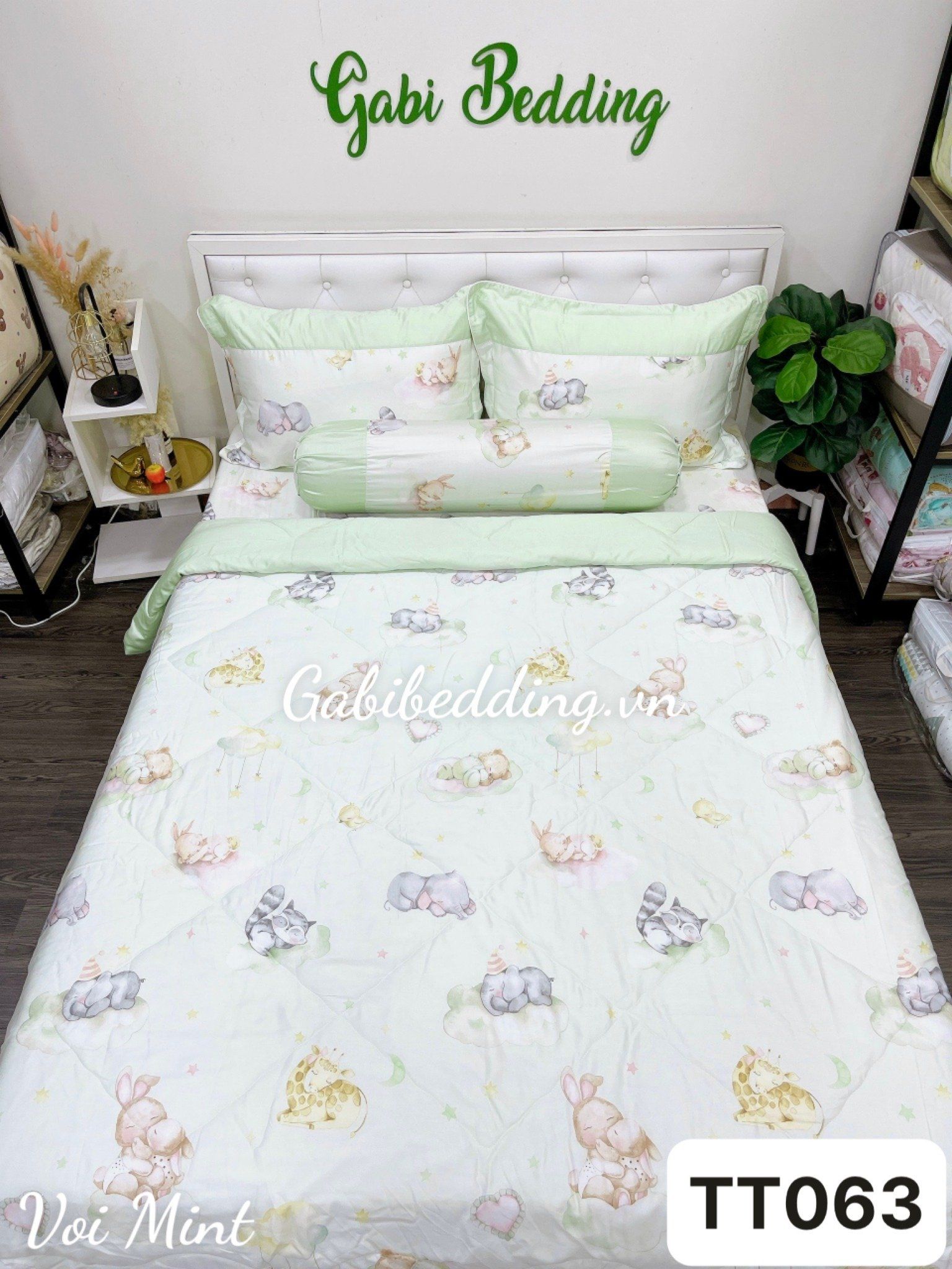 Lụa Tơ Tằm Voi Mint