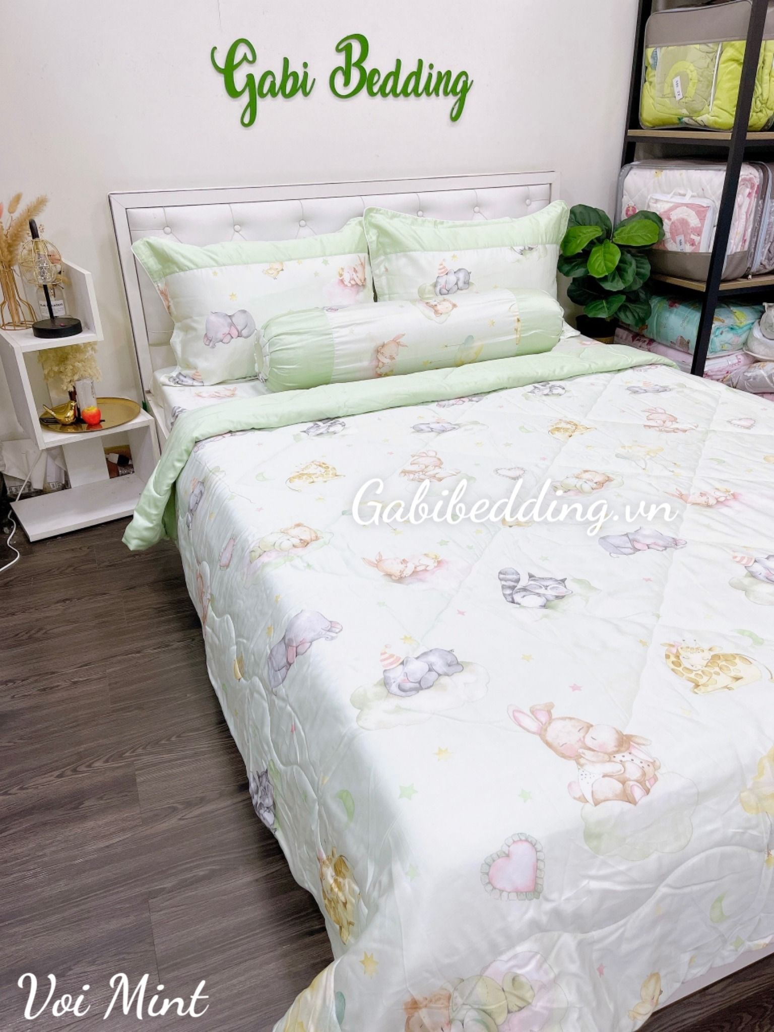 Lụa Tơ Tằm Voi Mint