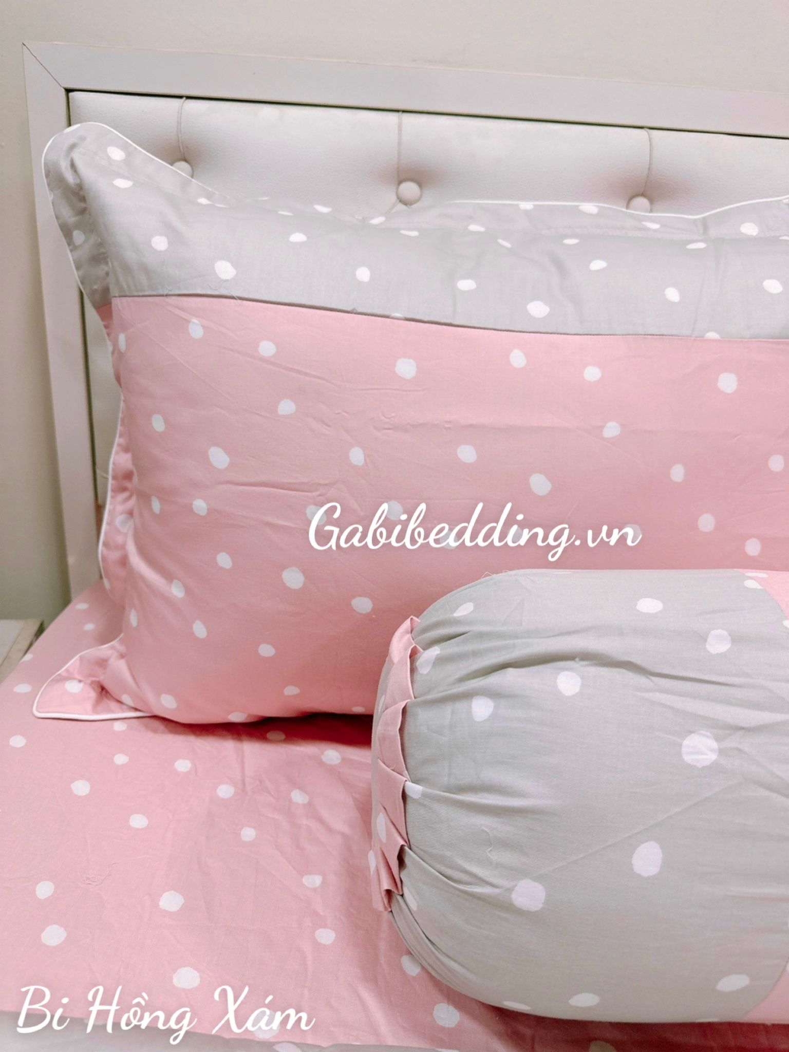 Satin Bi Hồng Xám