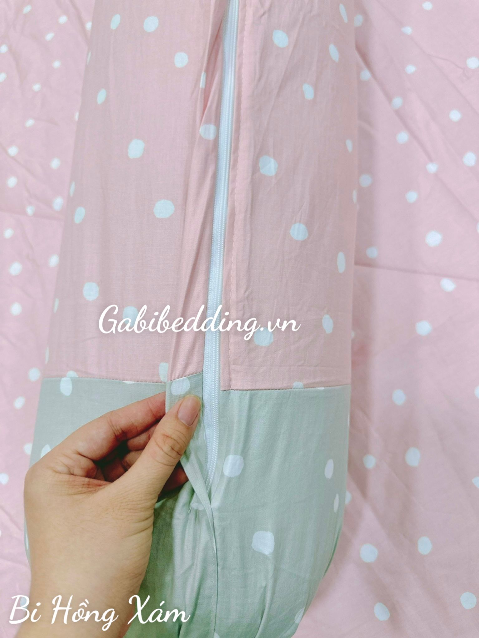 Satin Bi Hồng Xám