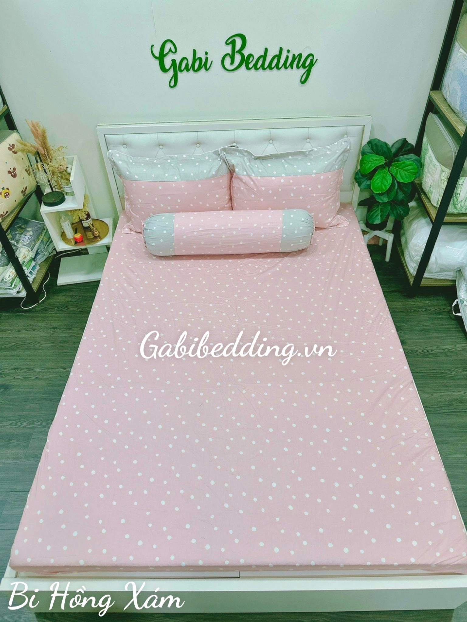 Satin Bi Hồng Xám