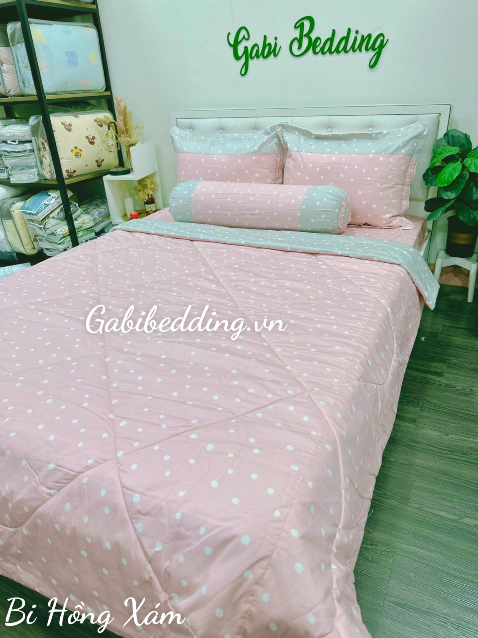 Satin Bi Hồng Xám