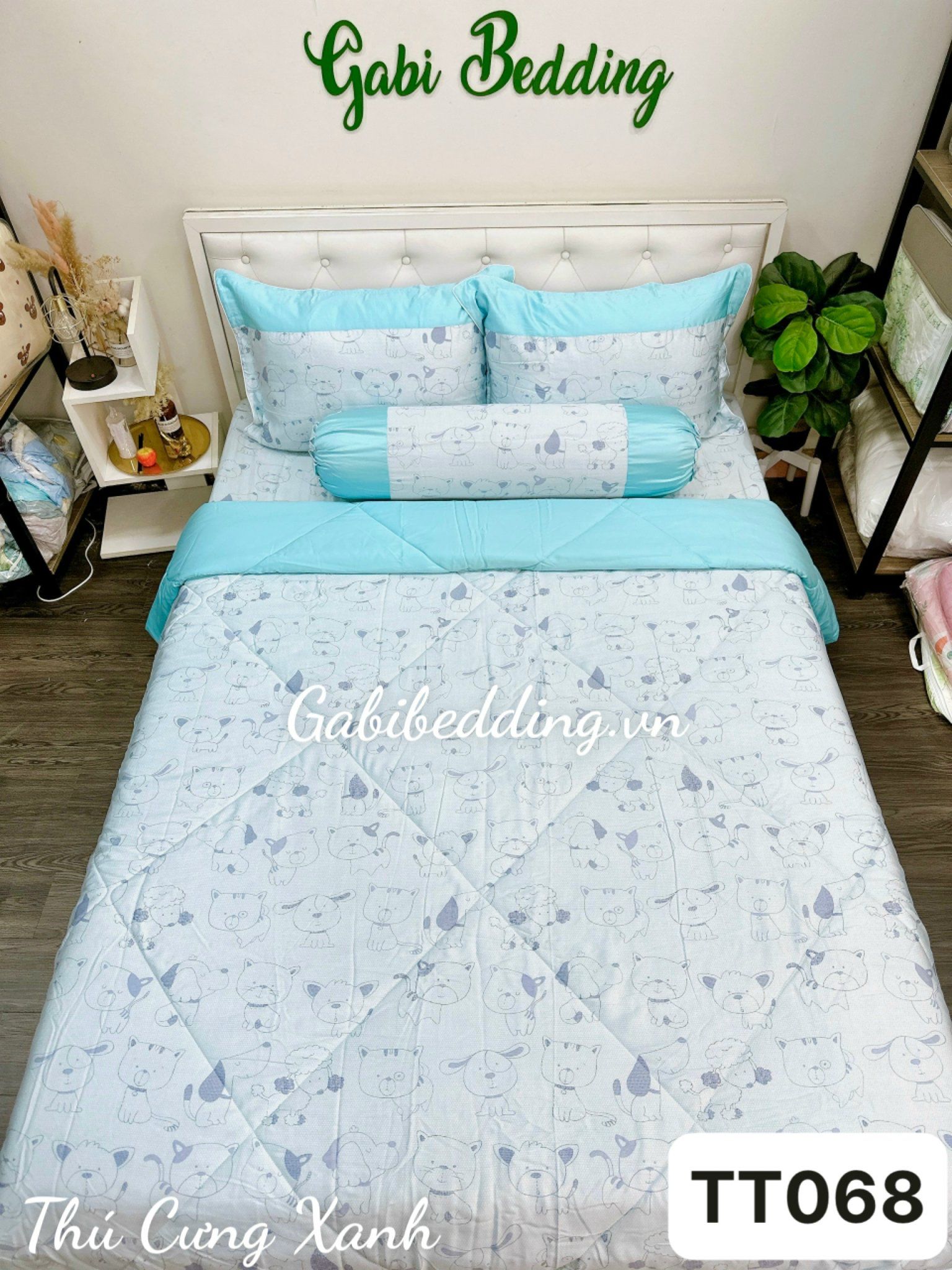 Lụa Tơ Tằm Thú Cưng Xanh