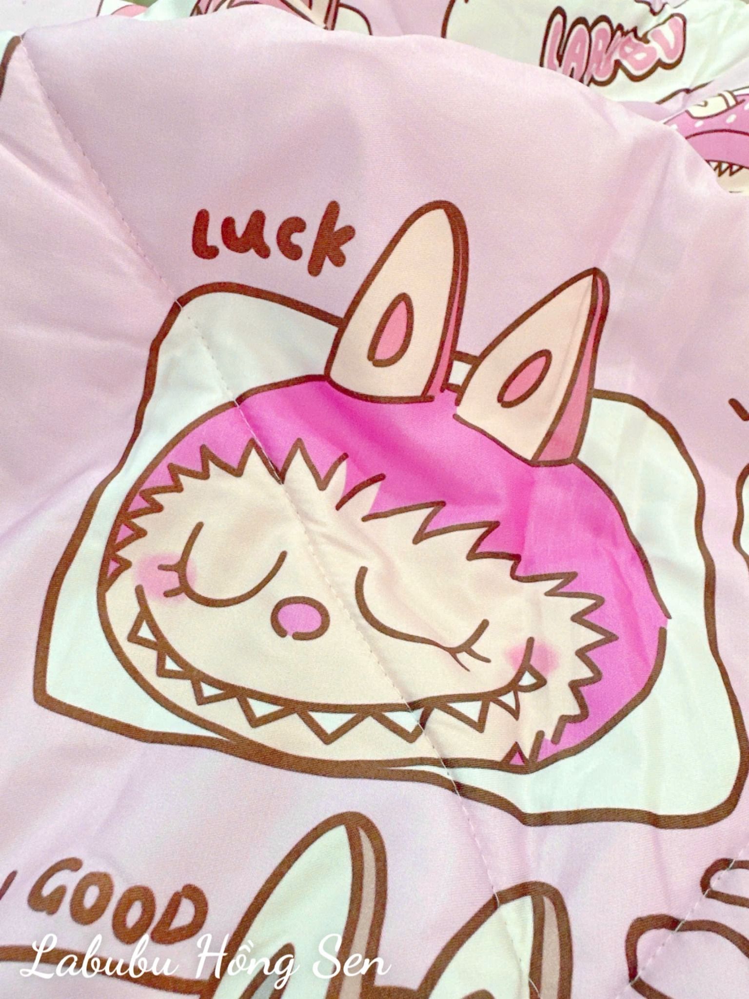 Tencel Labubu Hồng Sen