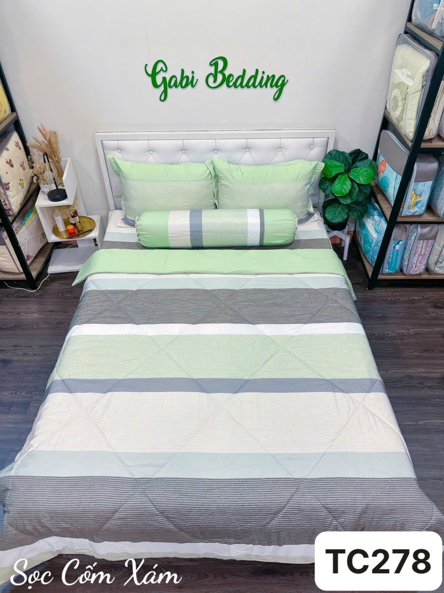 Tencel Sọc Cốm Xám