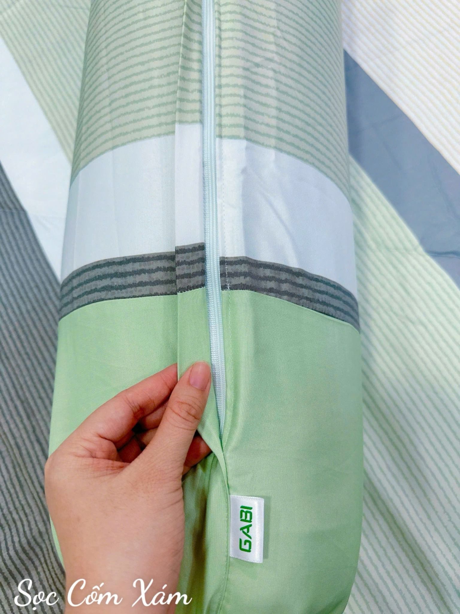 Tencel Sọc Cốm Xám