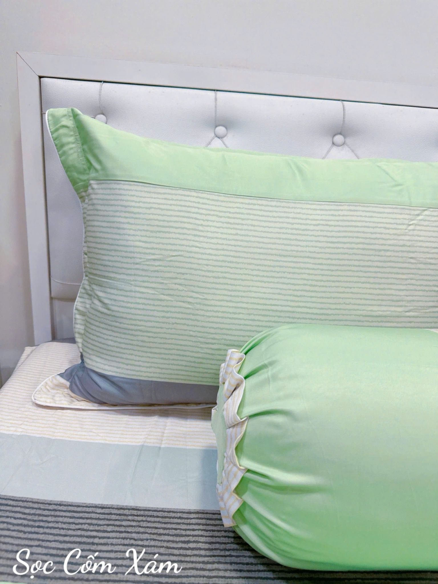 Tencel Sọc Cốm Xám