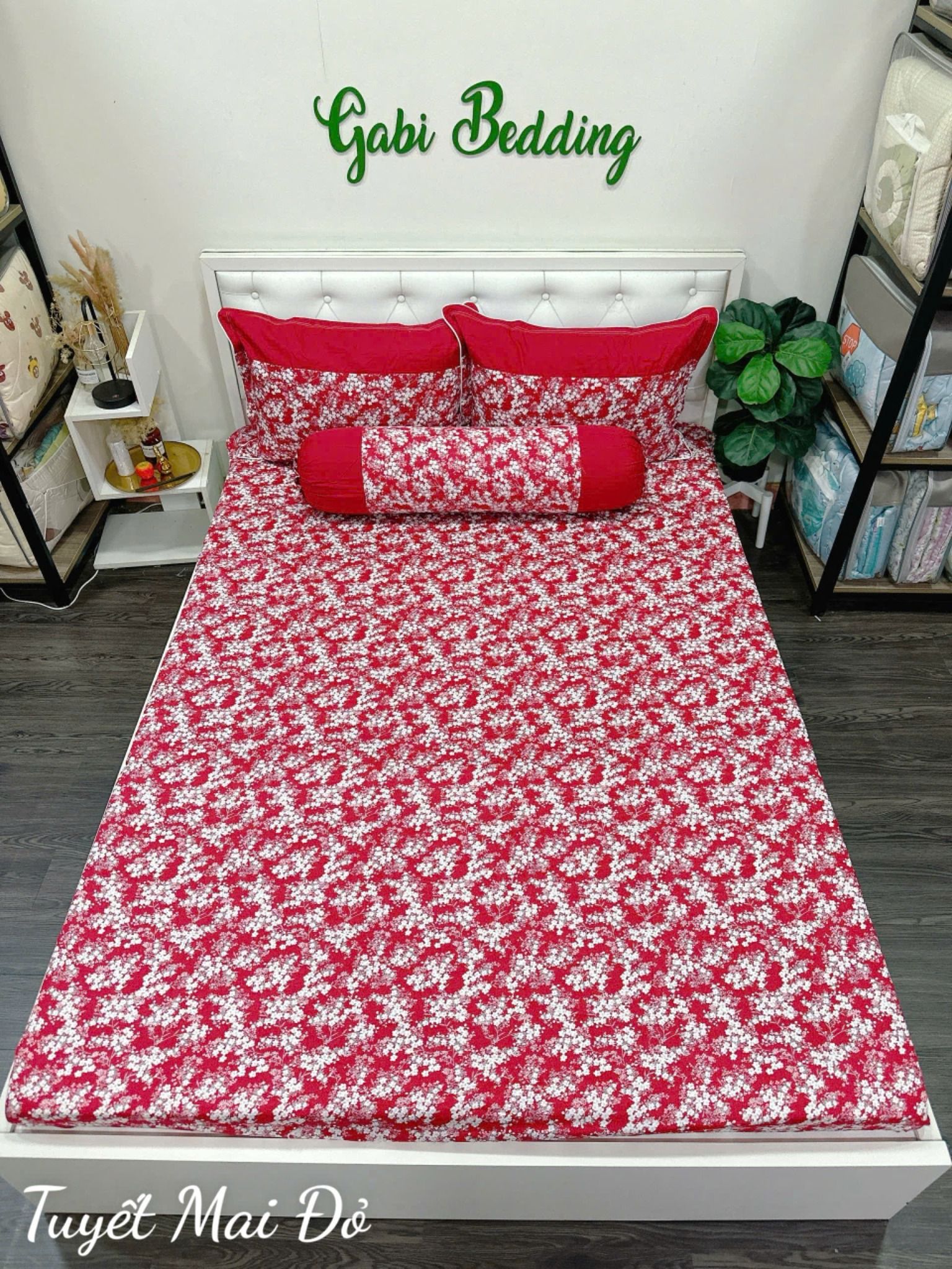 Satin Tuyết Mai Đỏ