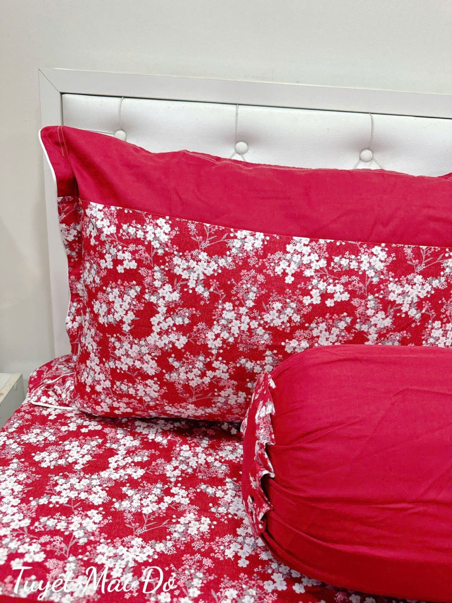 Satin Tuyết Mai Đỏ