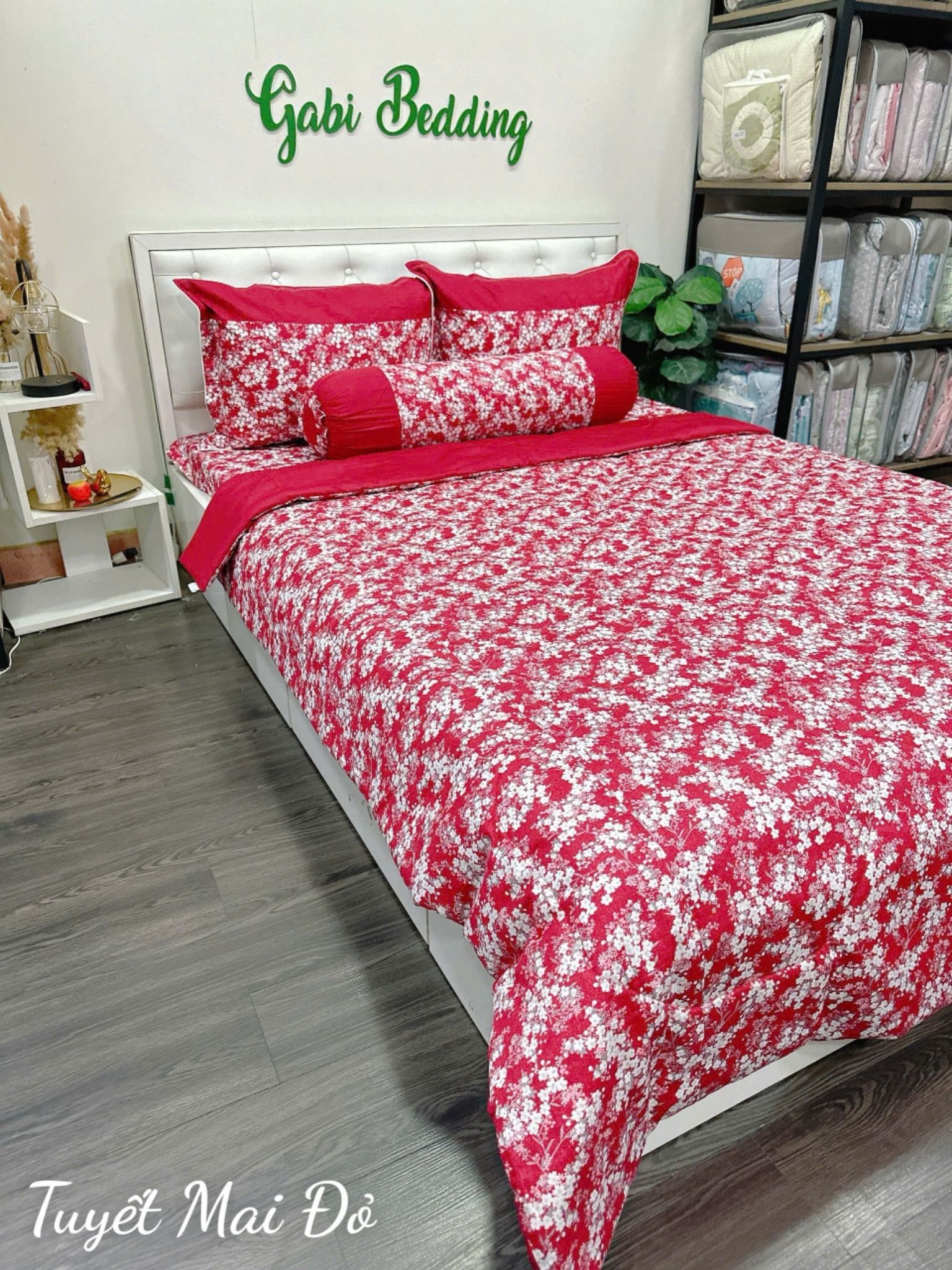 Satin Tuyết Mai Đỏ