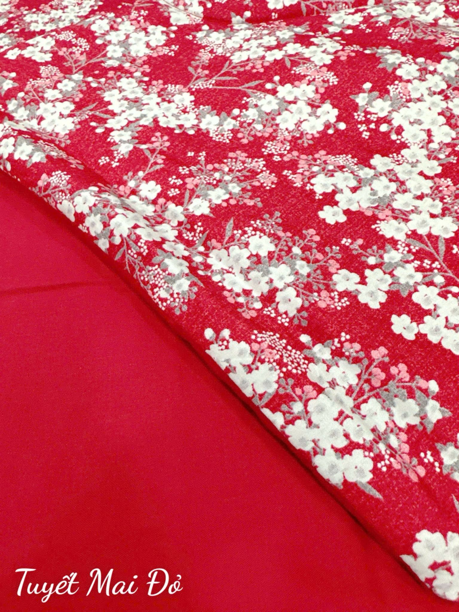 Satin Tuyết Mai Đỏ