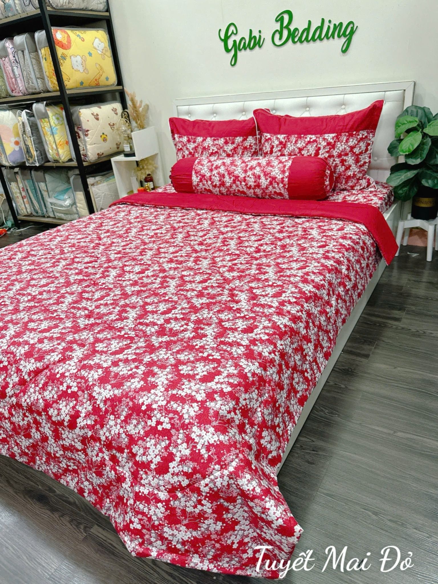 Satin Tuyết Mai Đỏ