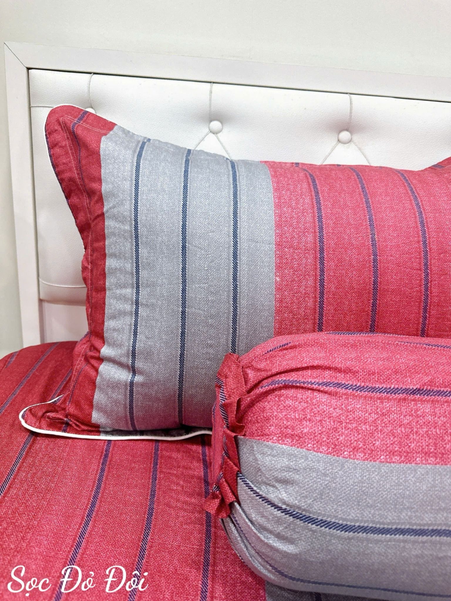 Satin Sọc Đỏ Đôi