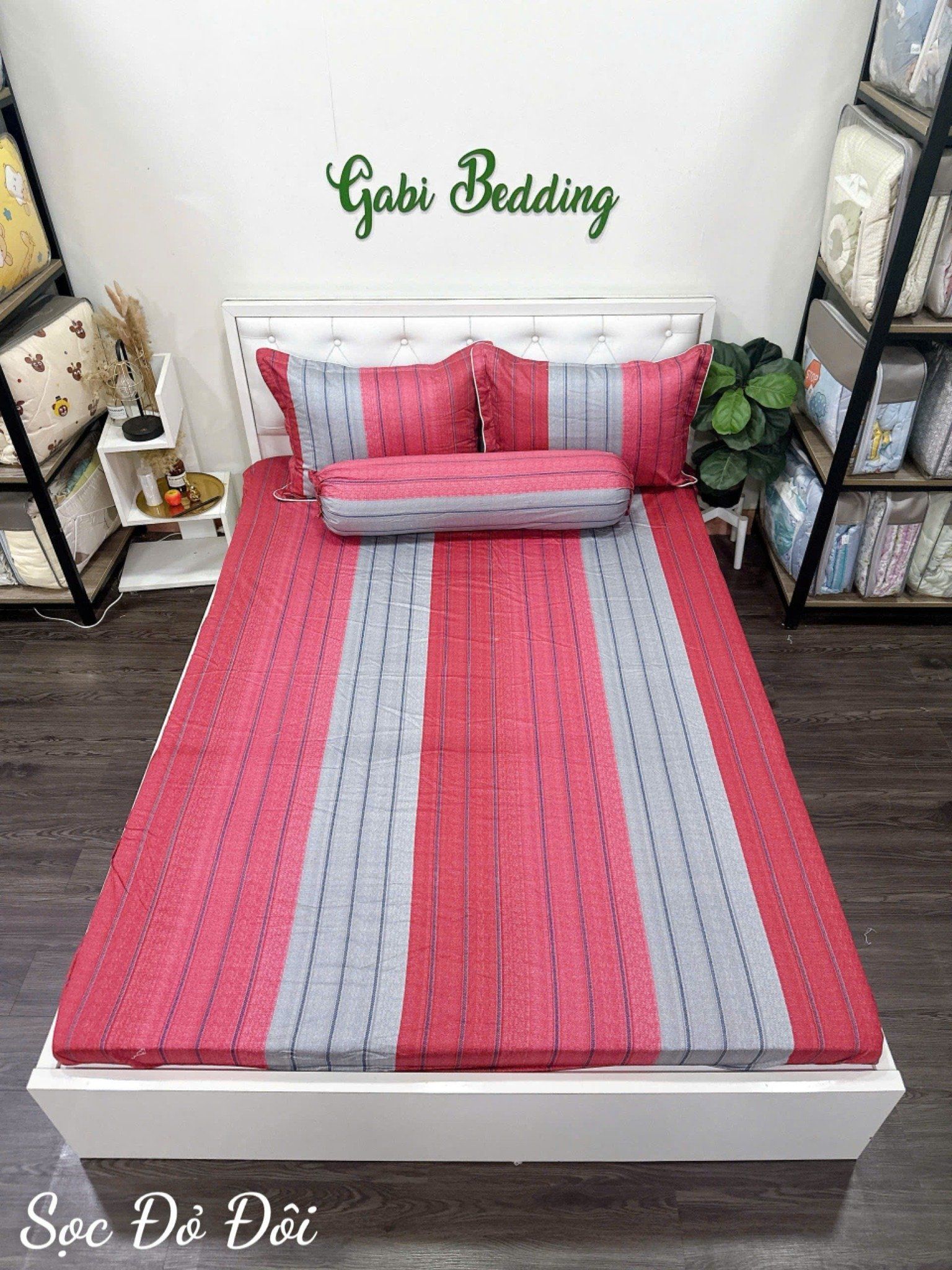 Satin Sọc Đỏ Đôi