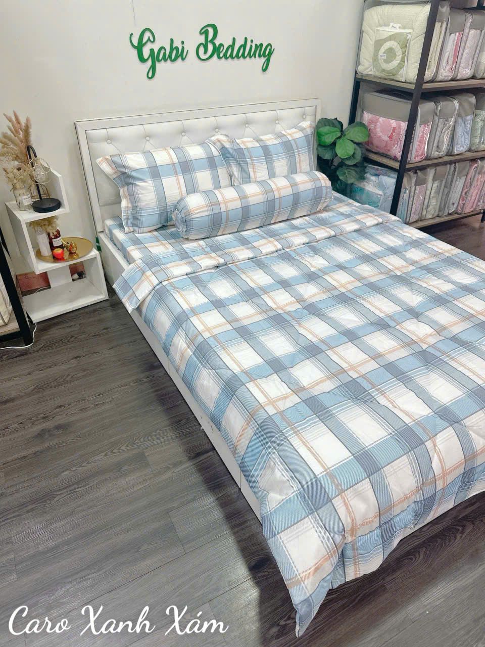 Tencel Caro Xanh Xám