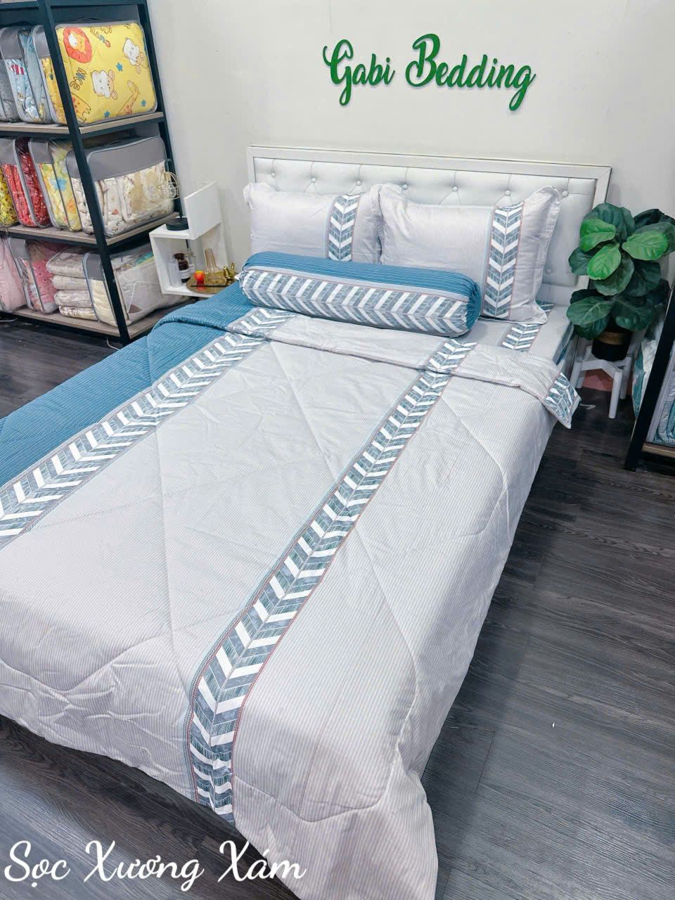Satin Sọc Xương Xám
