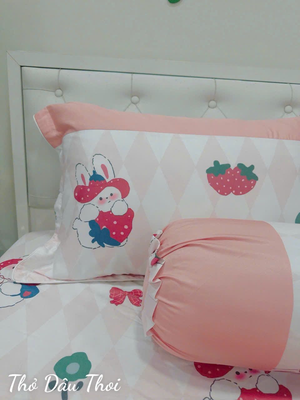 Tencel Thỏ Dâu Thoi