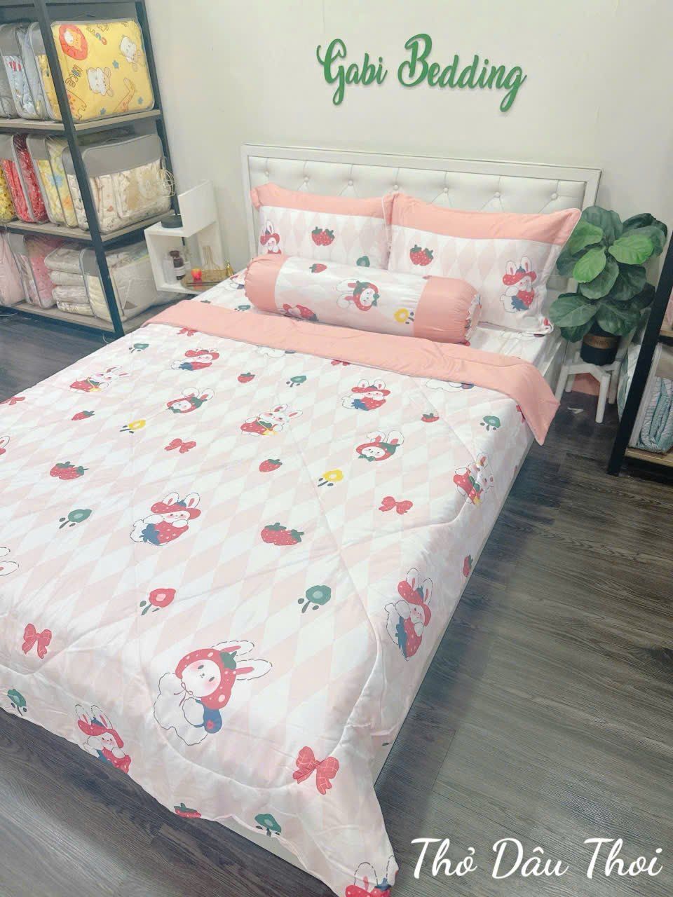 Tencel Thỏ Dâu Thoi