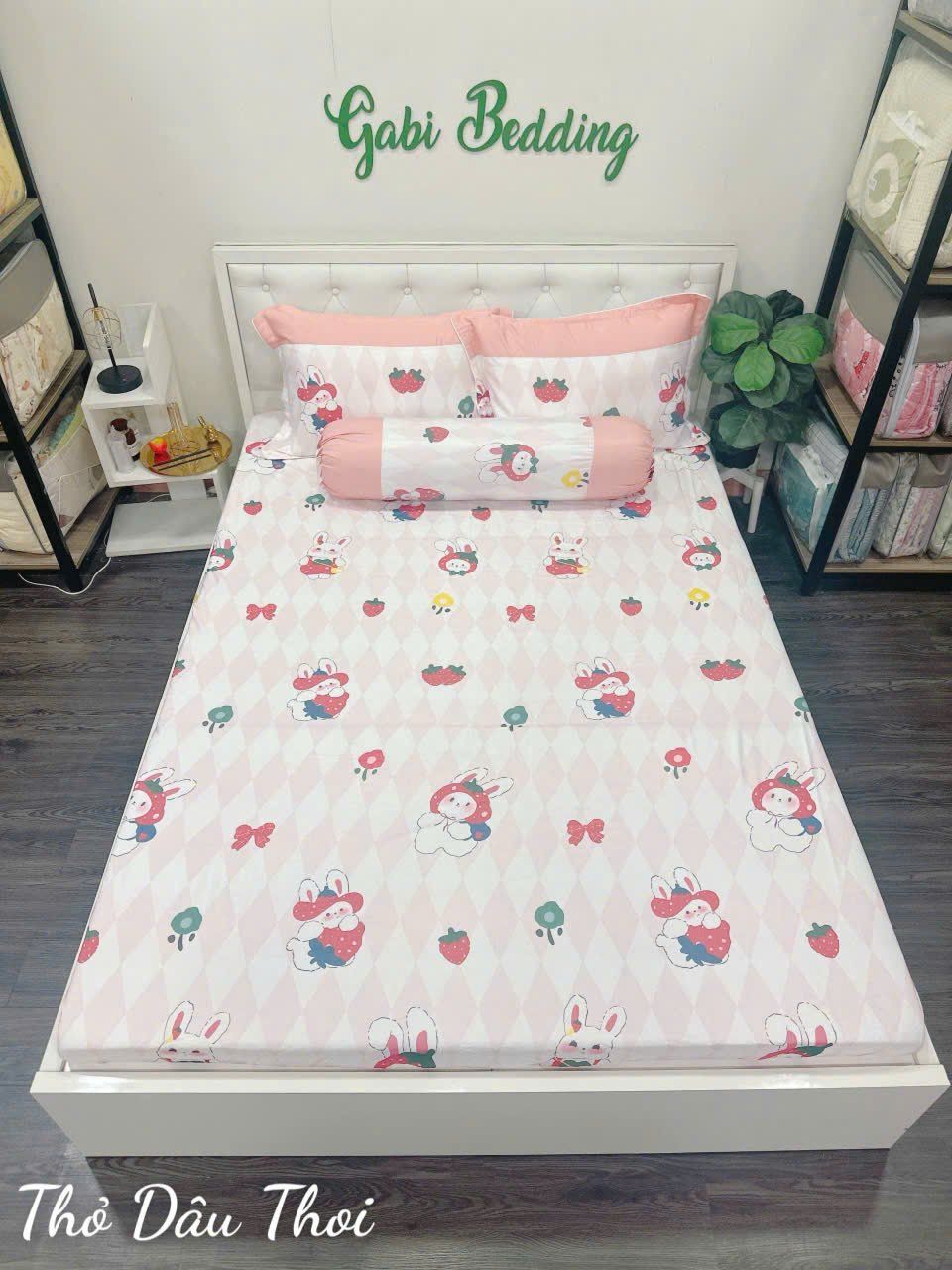 Tencel Thỏ Dâu Thoi