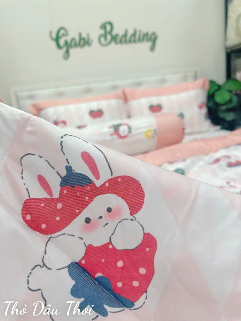 Tencel Thỏ Dâu Thoi