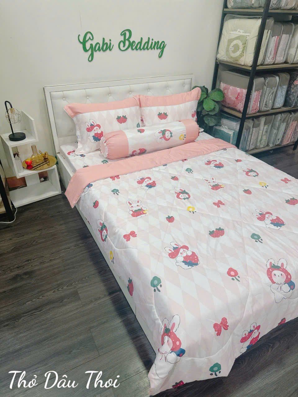 Tencel Thỏ Dâu Thoi