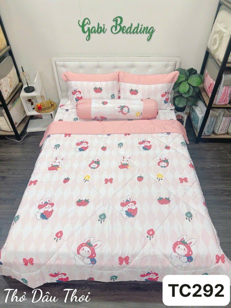 Tencel Thỏ Dâu Thoi
