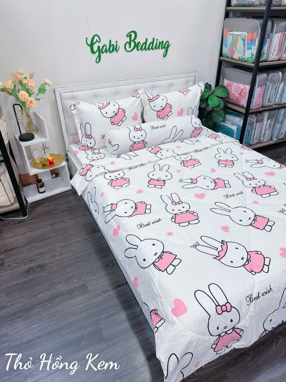 Cotton Thỏ Hồng Kem