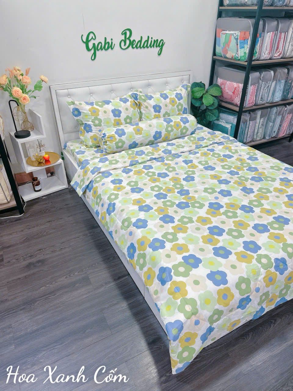 Cotton Hoa Xanh Cốm