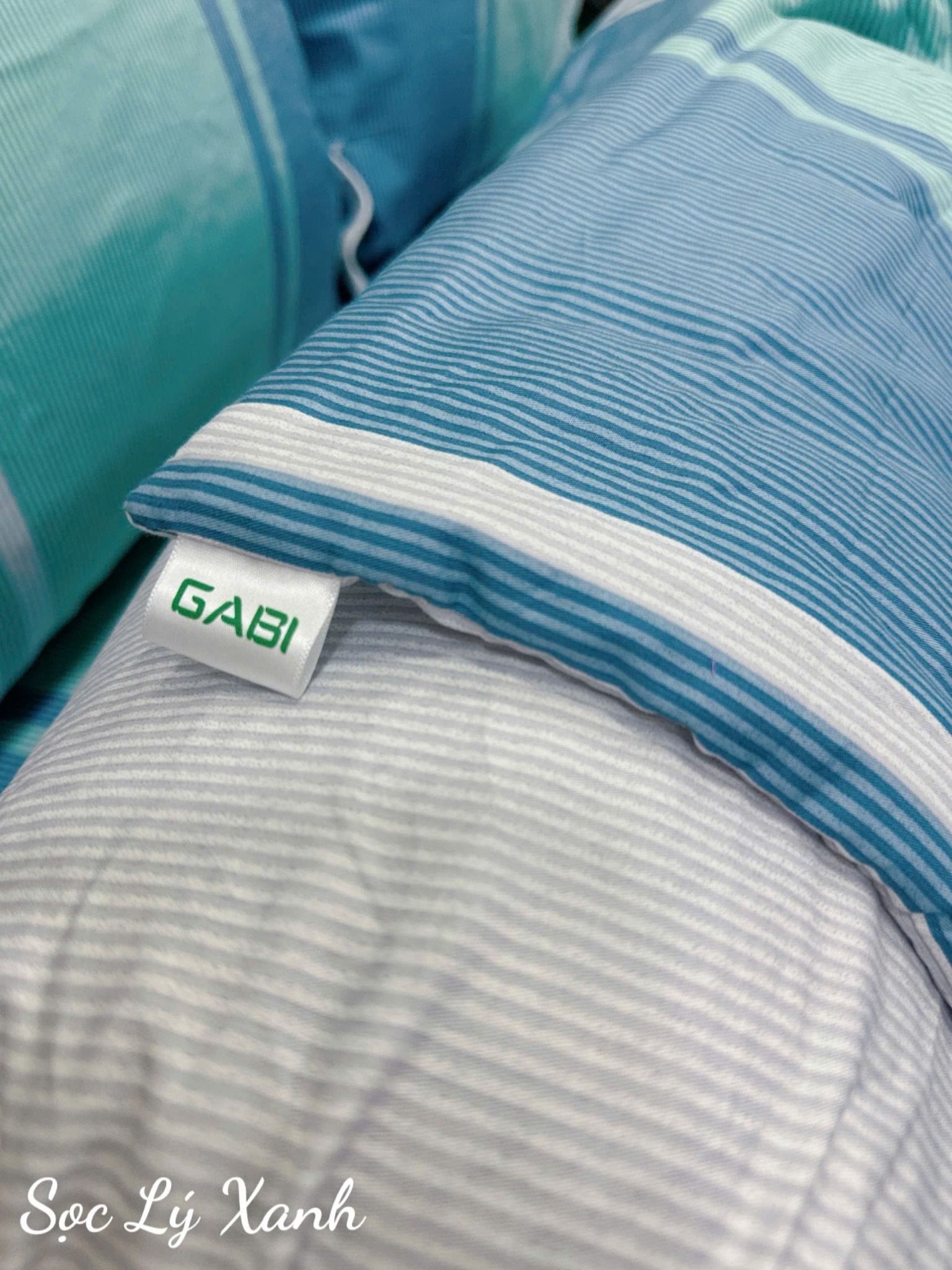 Satin Sọc Lý Xanh