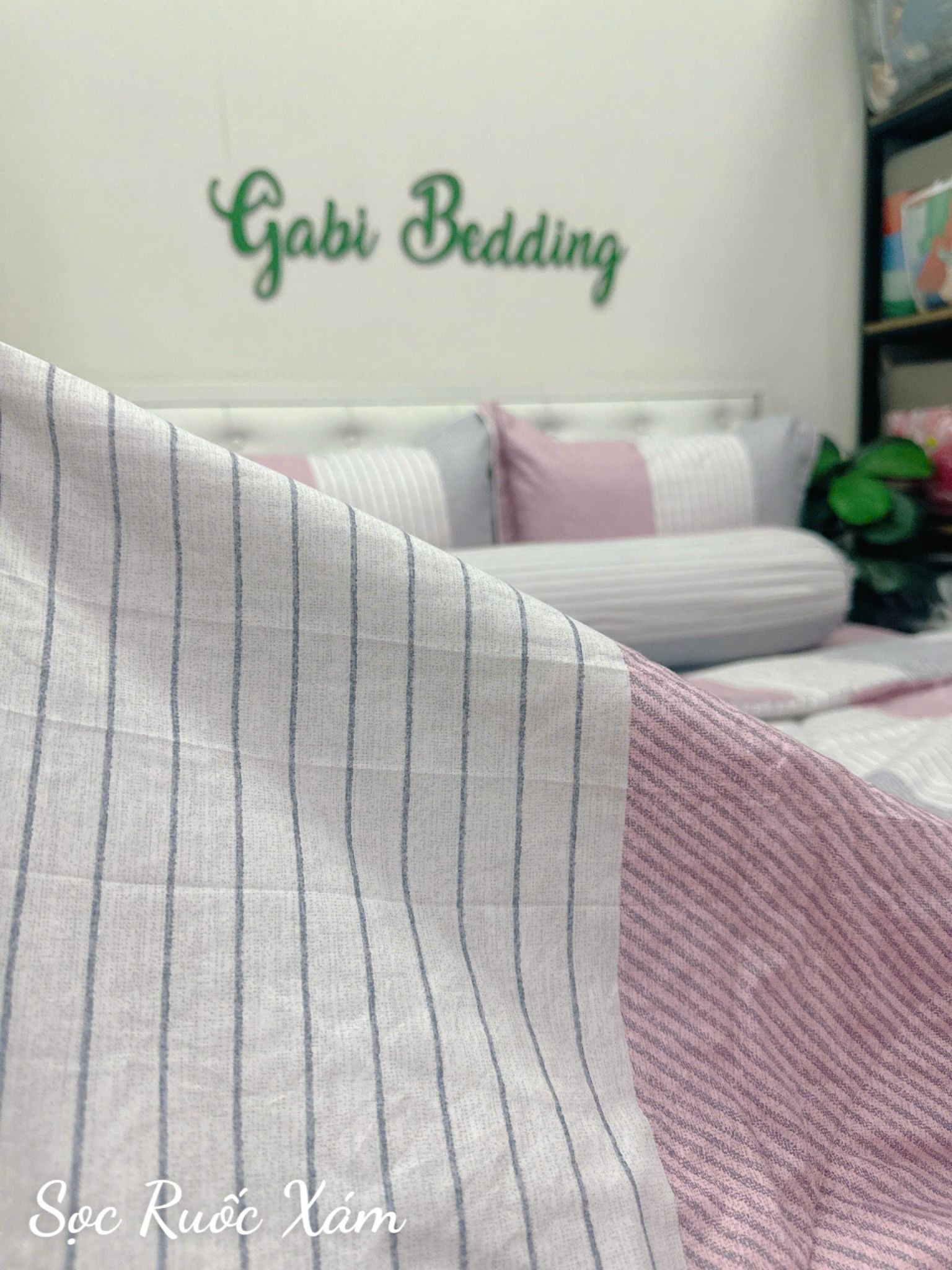 Satin Sọc Ruốc Xám