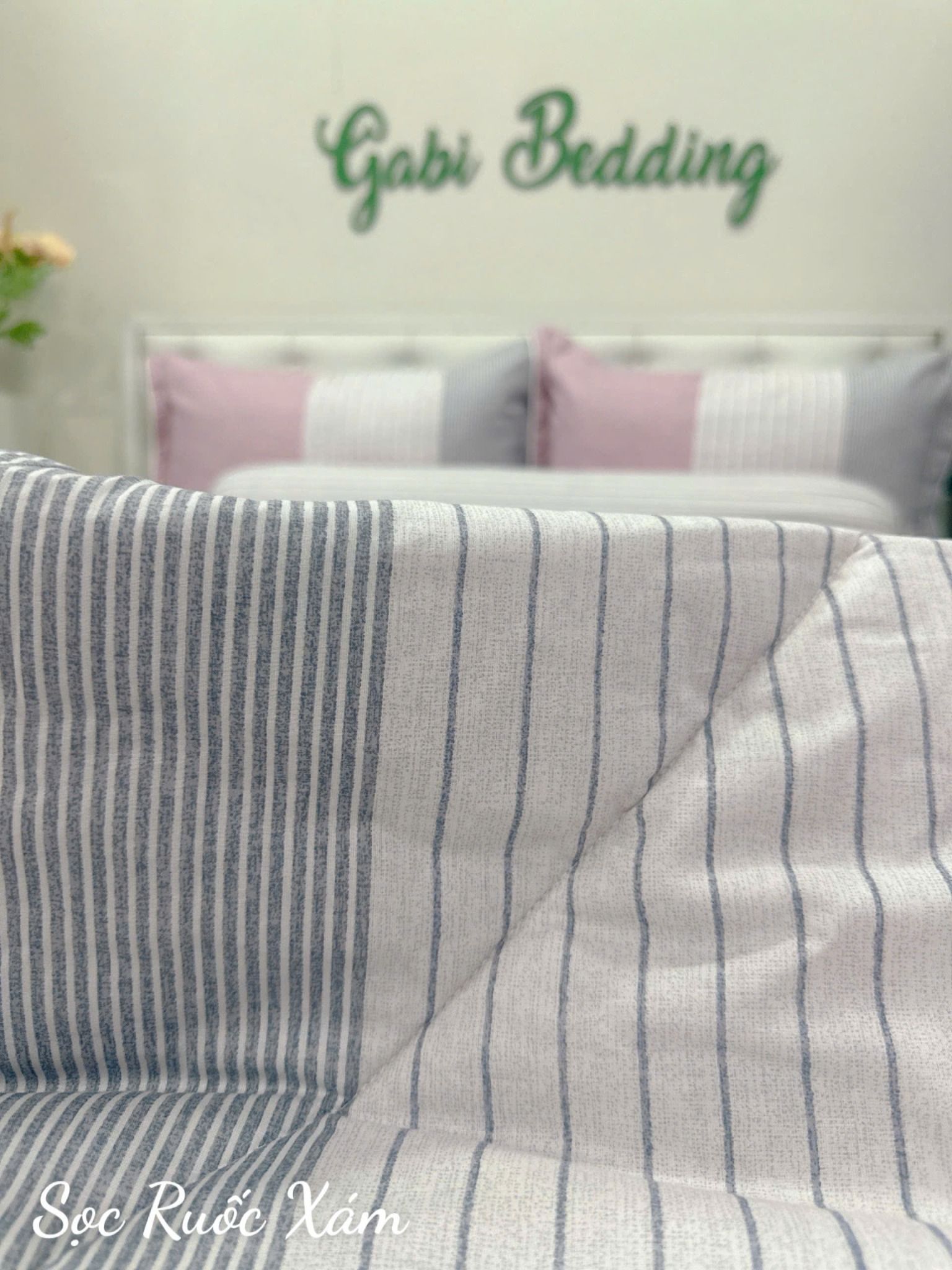 Satin Sọc Ruốc Xám