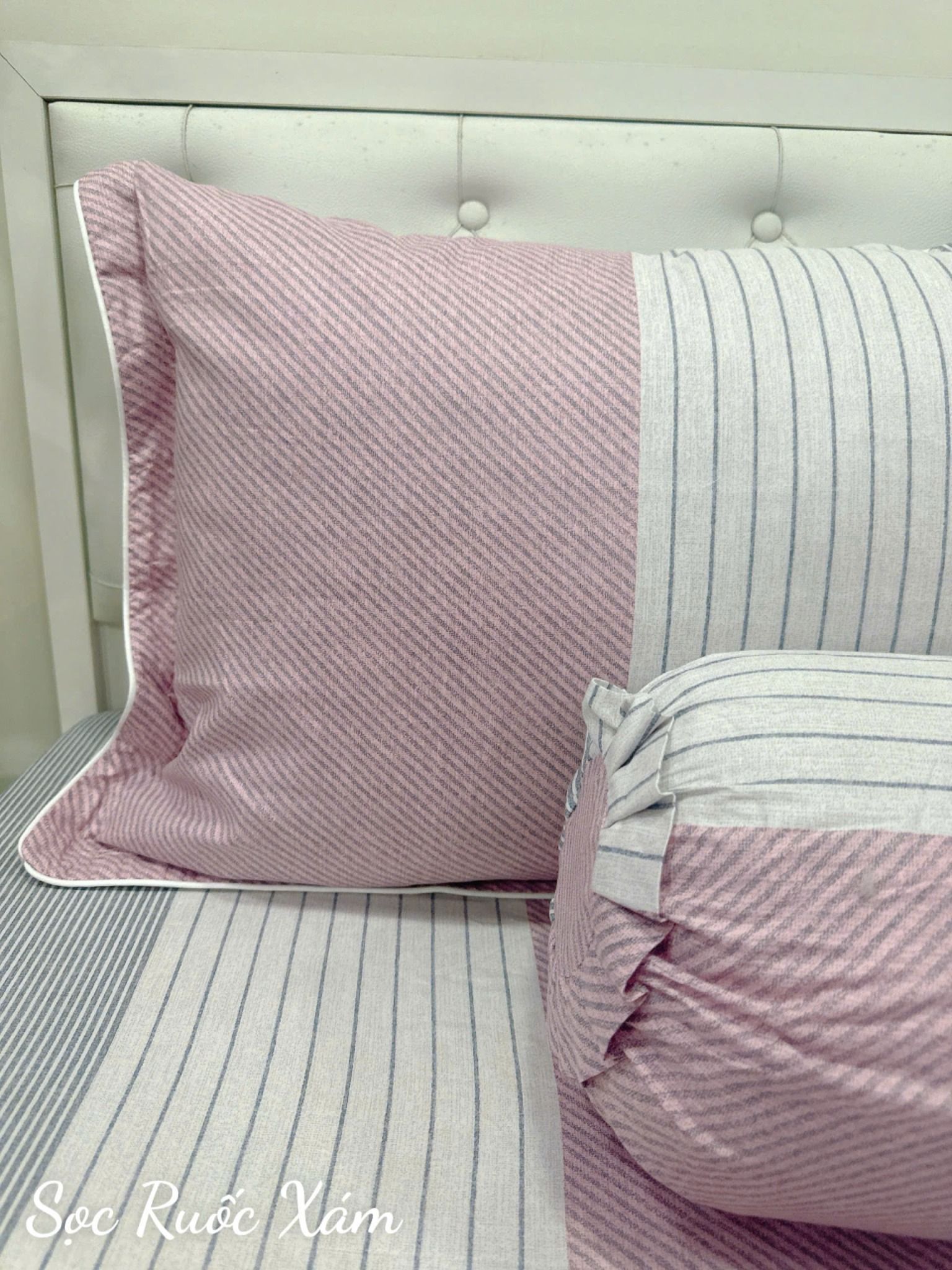 Satin Sọc Ruốc Xám