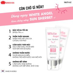 Kem chống nắng White Angel Sun Sherbet SKINAZ 70ml