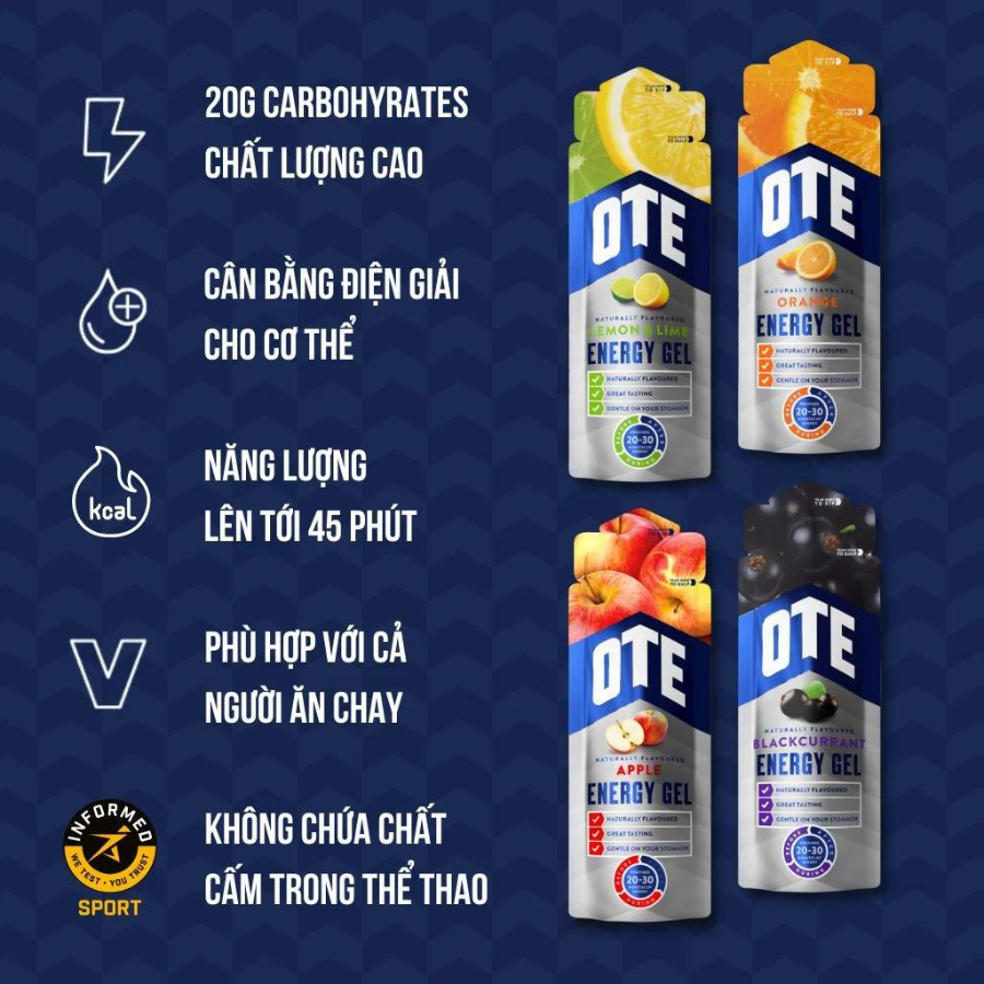 OTE Energy Gel Nho Rừng - Gel năng lượng Liquid