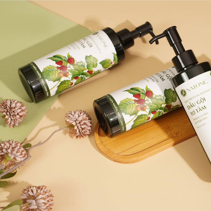 Dầu gội Tơ tằm Natonic - Ngăn rụng tóc, sạch gàu ngứa - Chai 250ml