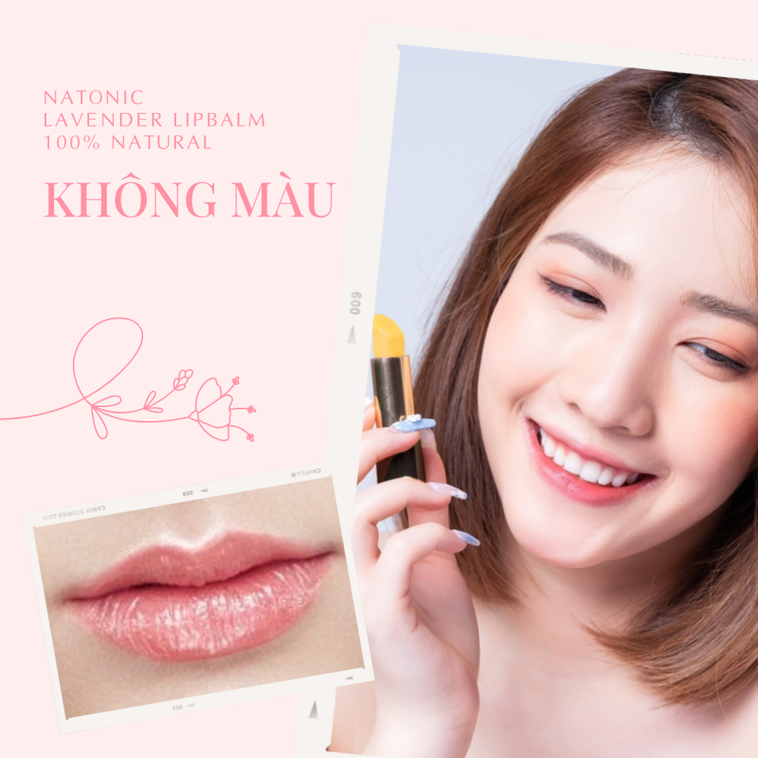 Son dưỡng có màu Oải Hương 100% từ thiên nhiên - Giảm thâm, chống khô môi - Tinh dầu Oải Hương nhập khẩu từ Pháp