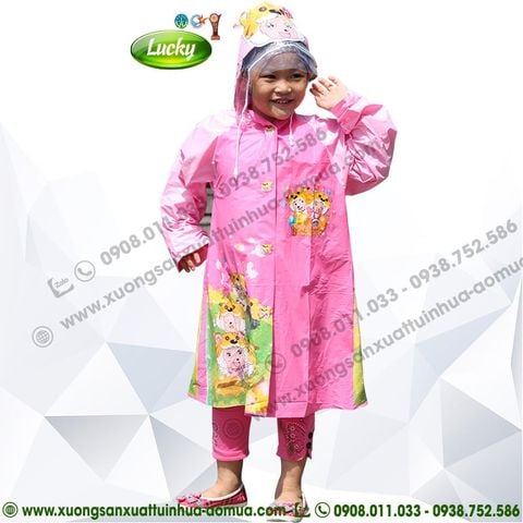 ÁO MƯA TRẺ EM MĂNG TÔ HỒNG