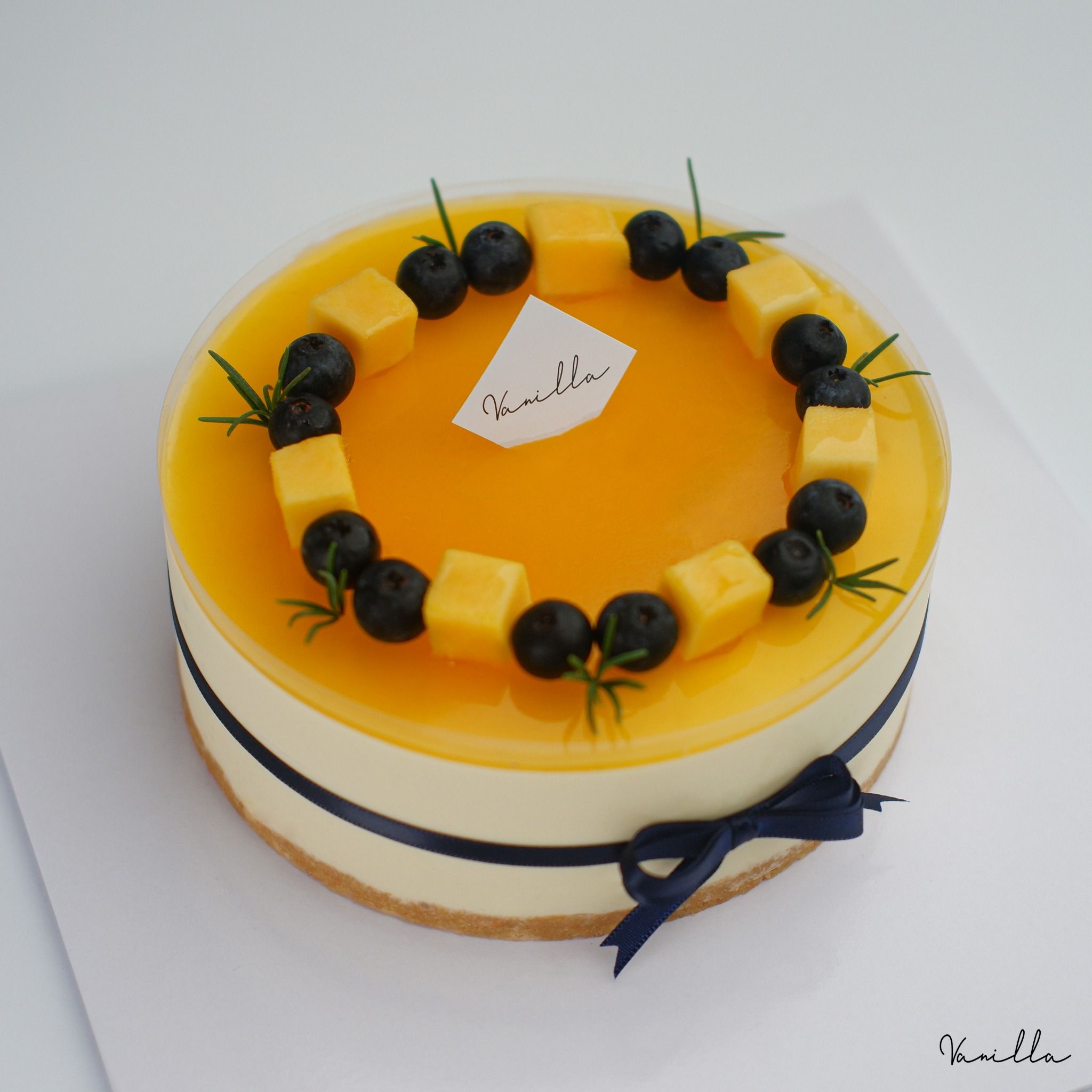 Cheese chanh dây gắn xoài, việt quất