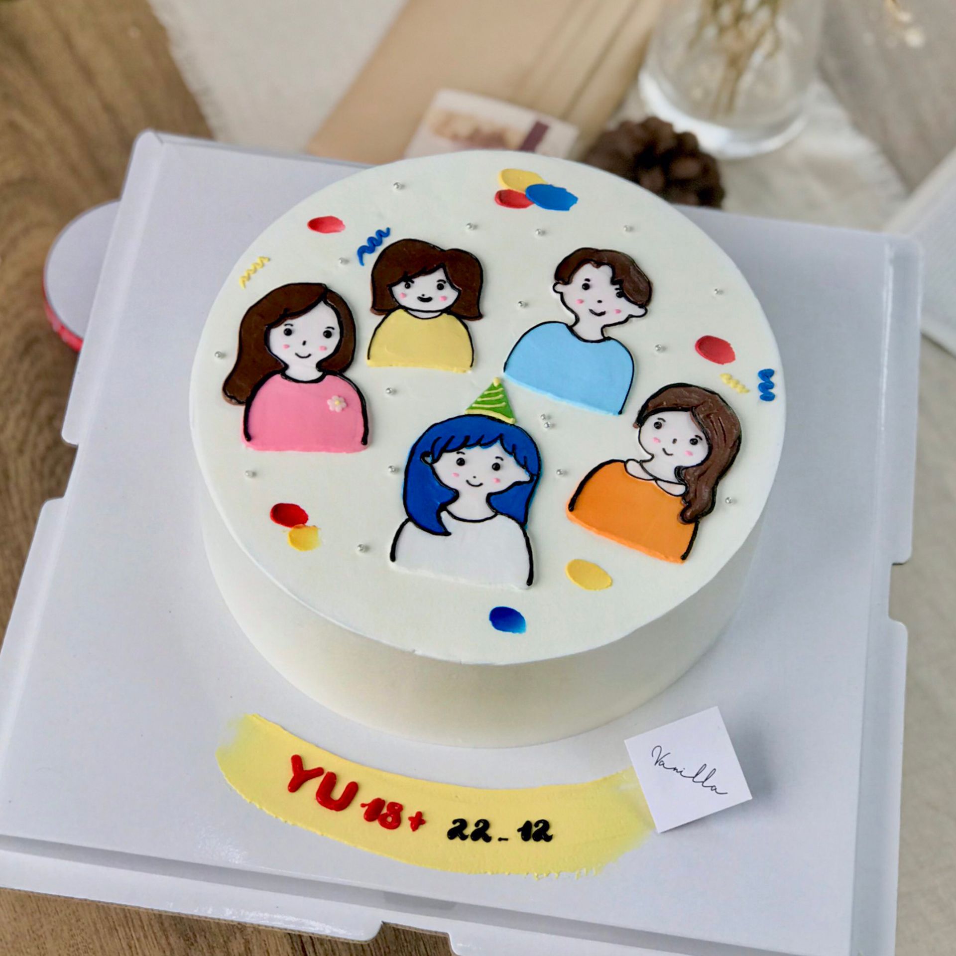 Bánh vẽ 5 người - Bánh kem sinh nhật Đà Nẵng