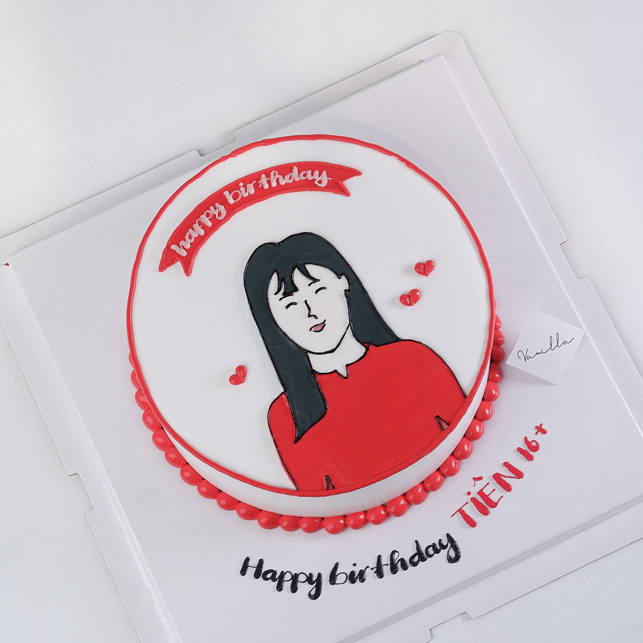 Bánh vẽ cô gái - Bánh kem sinh nhật Đà Nẵng
