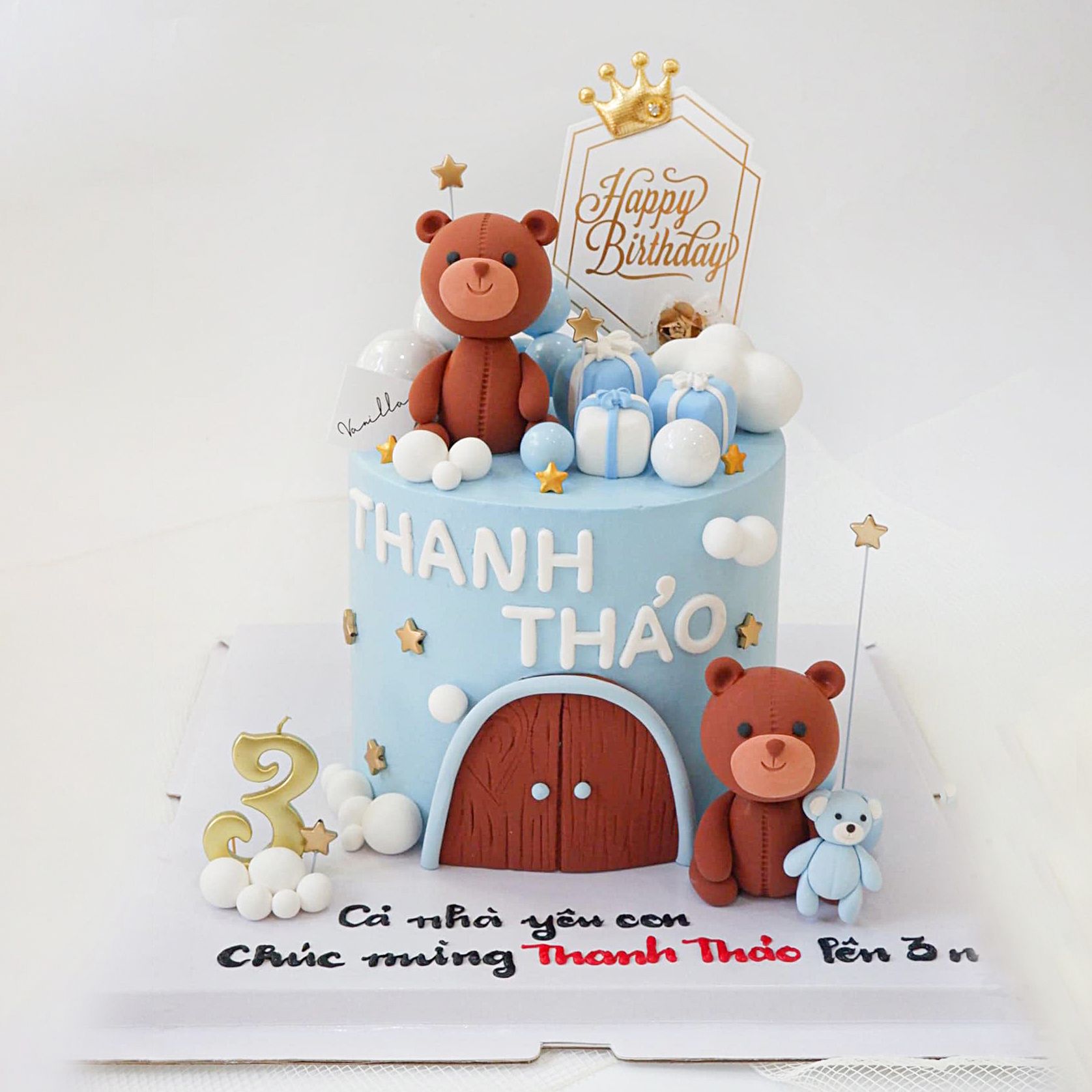 Bánh nặn tạo hình con gấu - Bánh kem sinh nhật Đà Nẵng