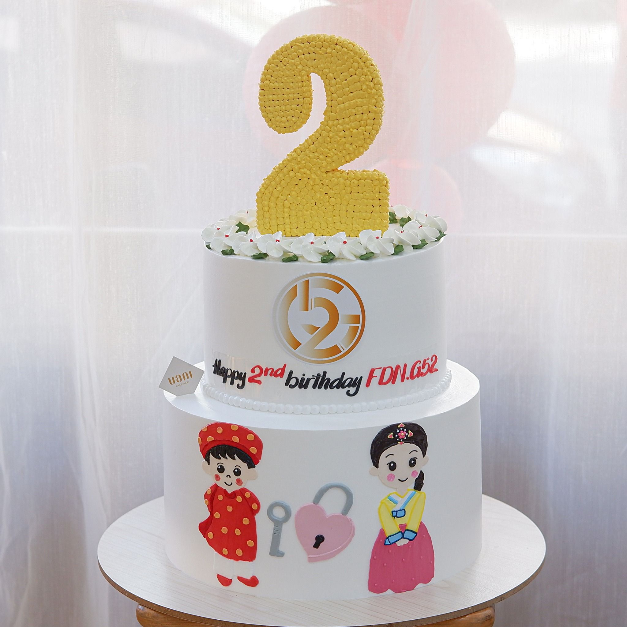 Bánh vẽ 2 tầng