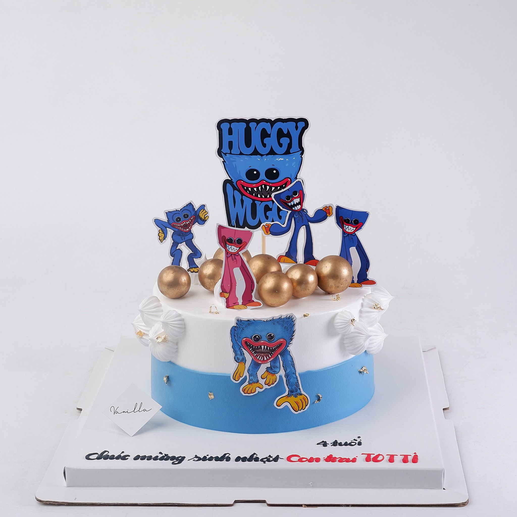 Bánh gắn topper huggy wuggy