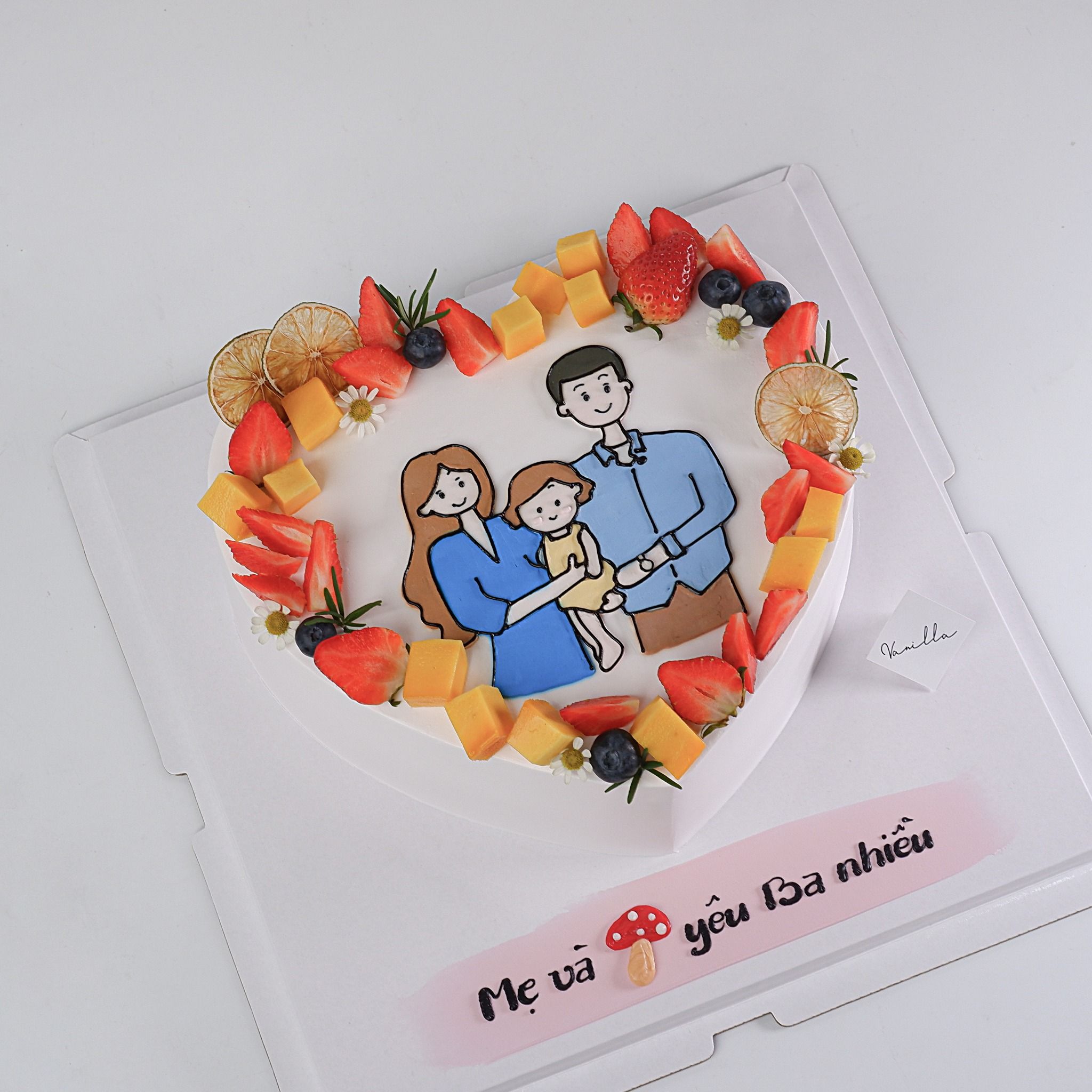 Bánh vẽ gia đình - Bánh kem sinh nhật Đà Nẵng