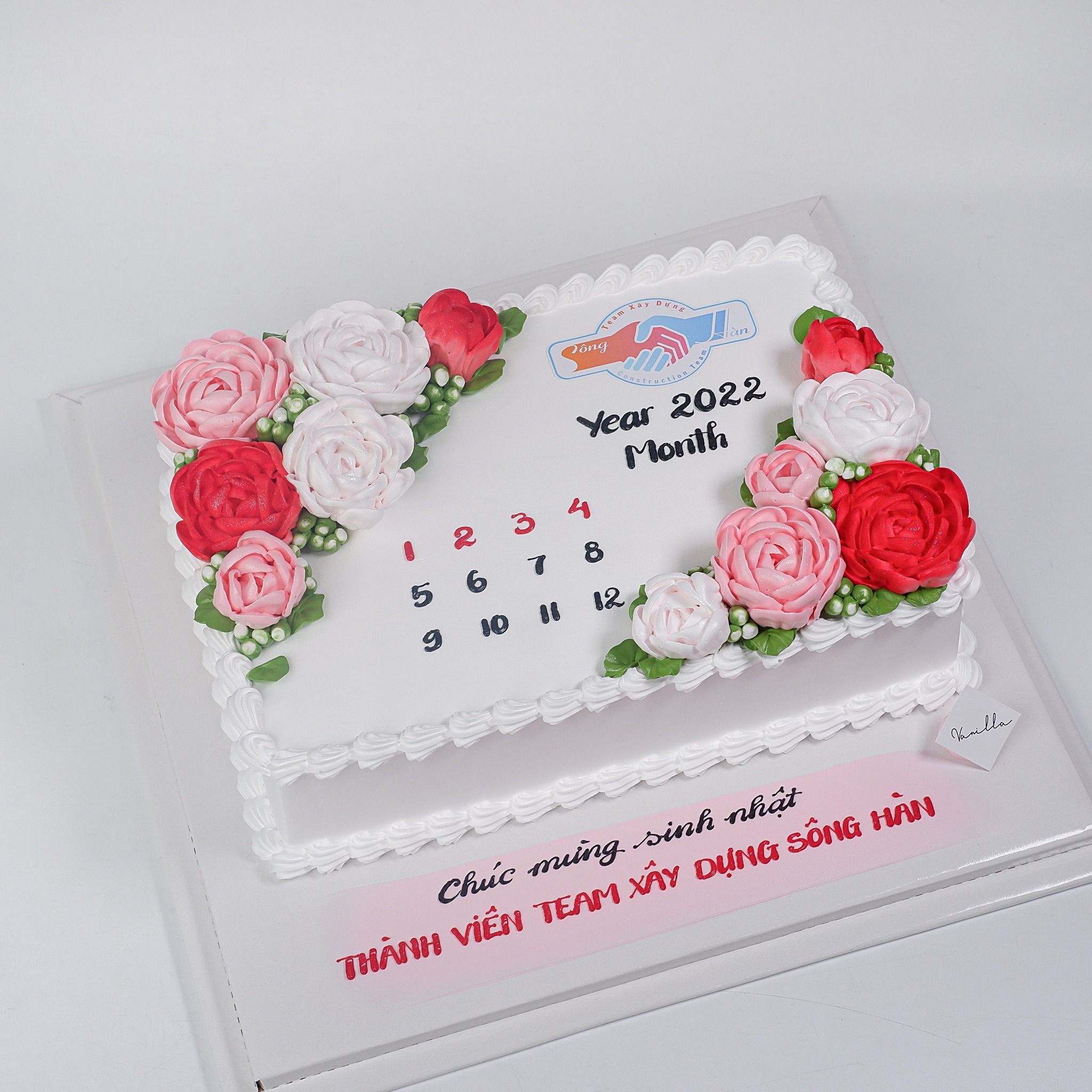 Bánh công ty in logo- bánh kem công ty Đà Nẵng