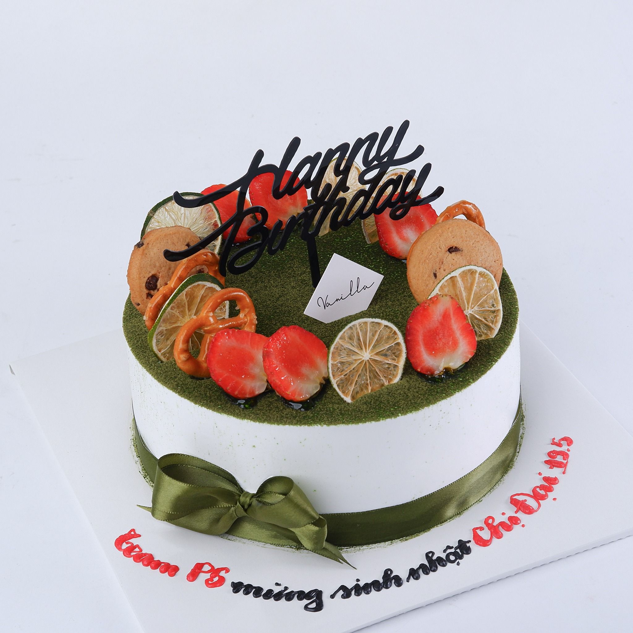 Bánh gắn dâu, chanh sấy, bánh - Bánh kem sinh nhật Đà Nẵng