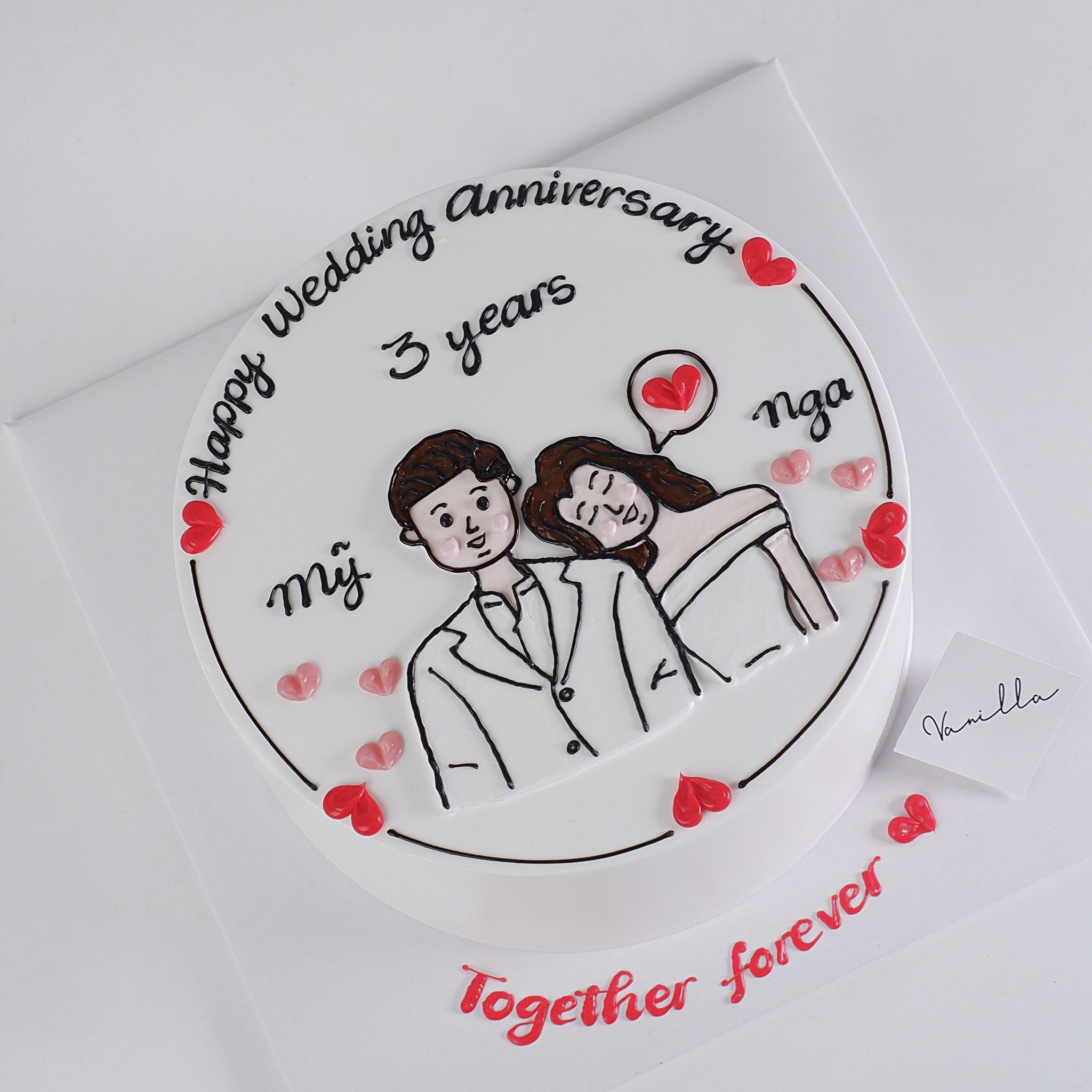 Bánh vẽ couple - Bánh kem sinh nhật Đà Nẵng