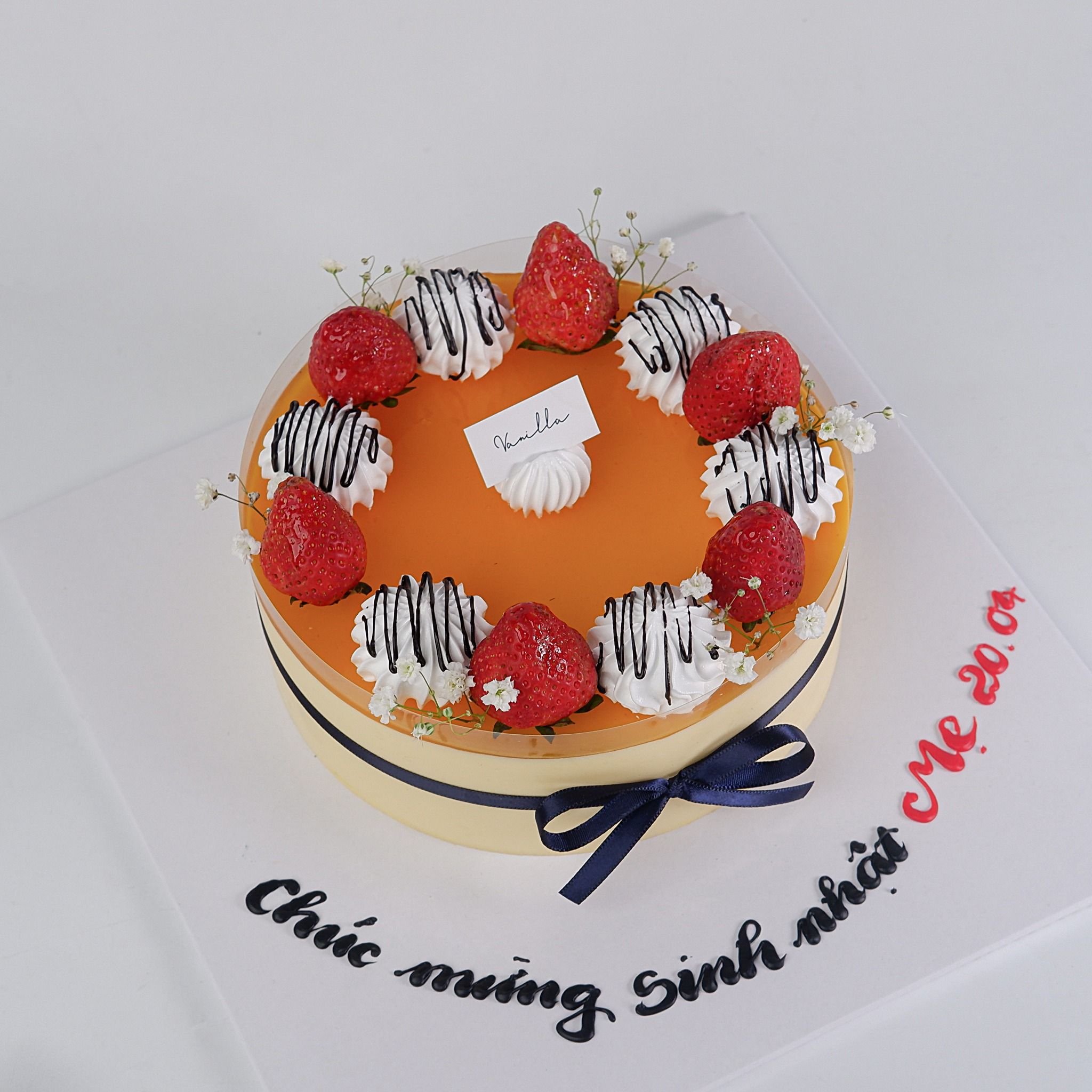 Cheese chanh dây gắn dâu